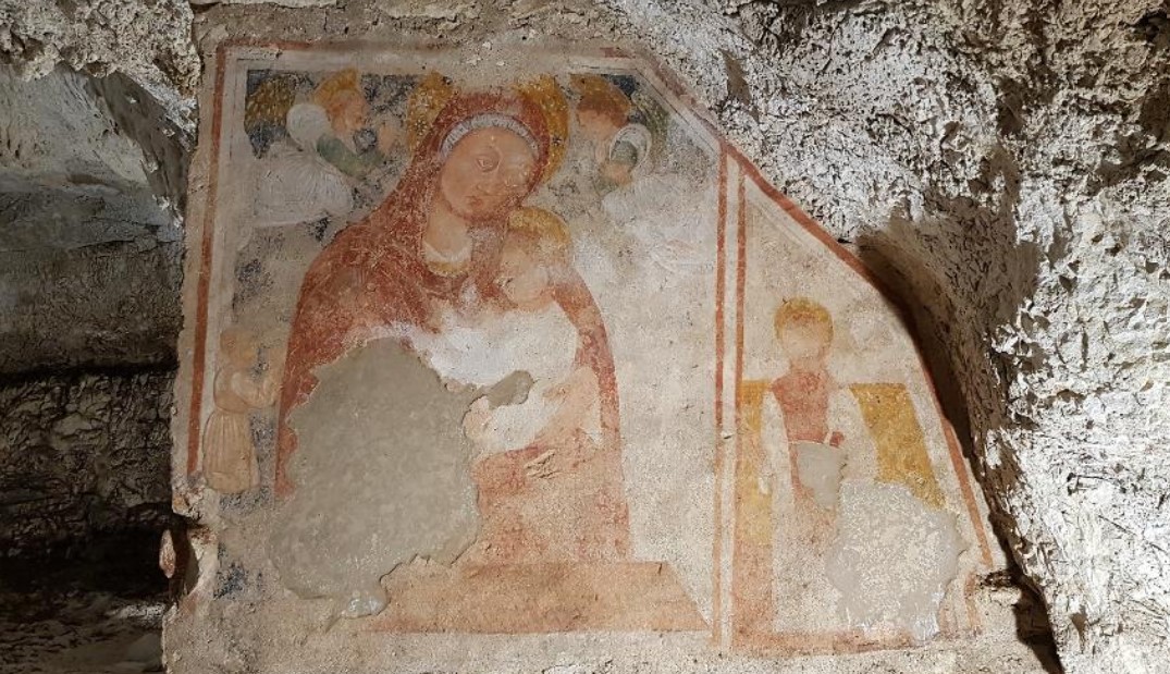 Fresco of a Madonna