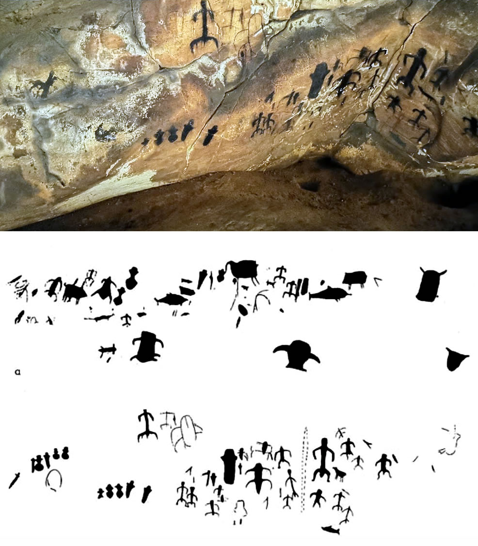 Rock art in the Genovese cave