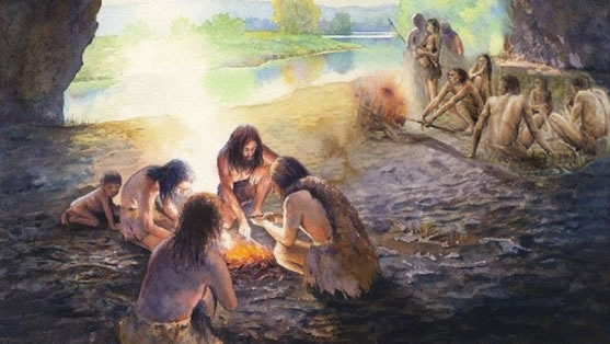 What made the San Bernardino Cave a strategic stop for Neanderthals?