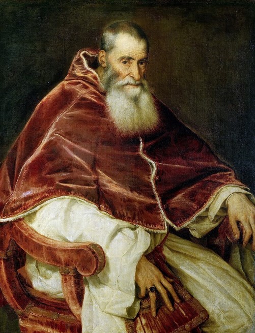Pope Paul III by Titian in National Museum of Capodimonte